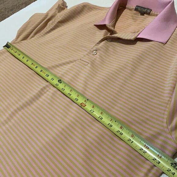 Peter Millar Golf Polo. Stripes. Large. Athletic - Picture 7 of 12